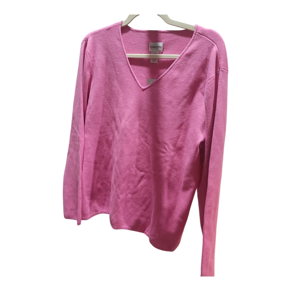 Chico's‎ Pink V-Neck Sweater